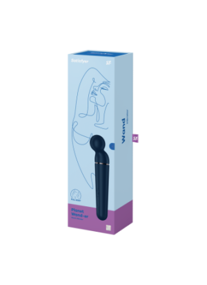 Vibromasseur wand bleu USB 60 vibrations Planet Wand-er Satisfyer - CC597845